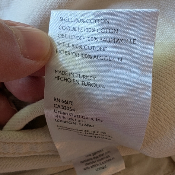 We The Free Jolene Trucker Distressed Denim Jacket Off White sz L - Picture 9 of 9